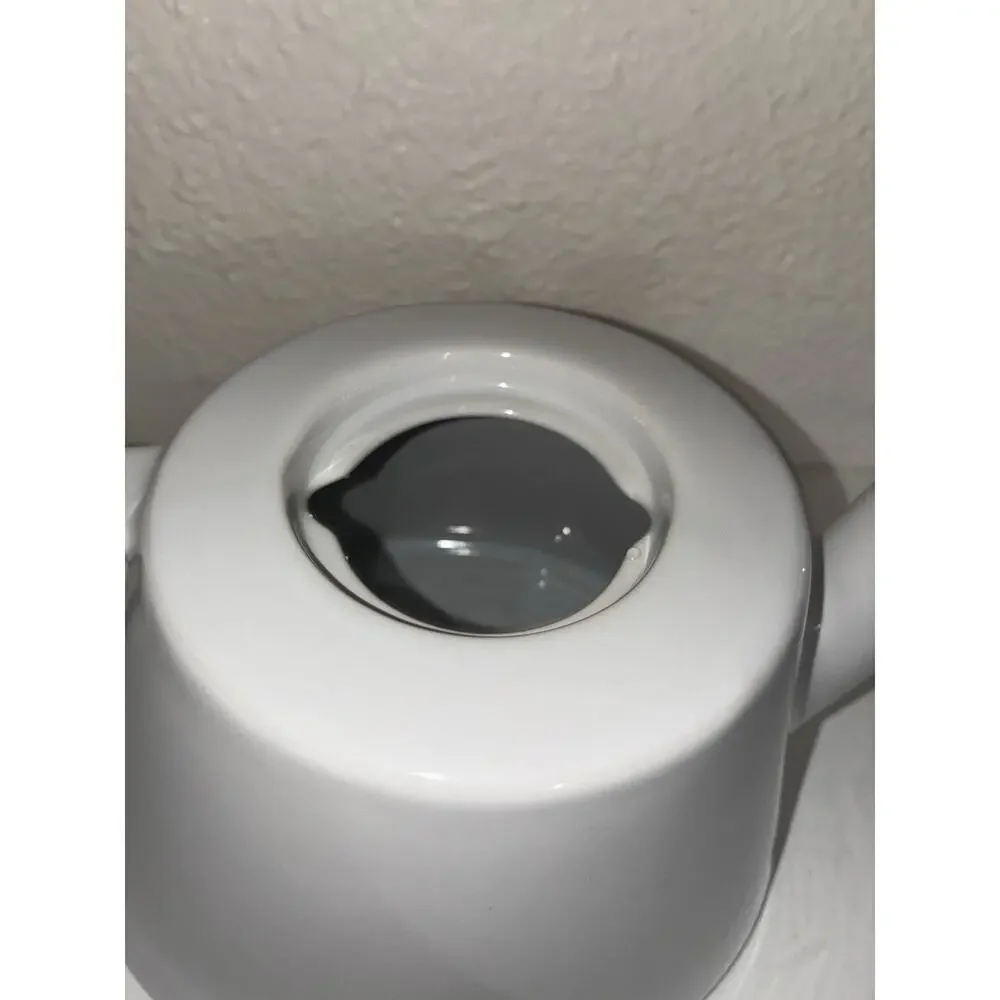 Ikea Modern LARGE (1.8L) White Porcelain Teapot w Lid Art Deco Danish MCM - Picture 5 of 8